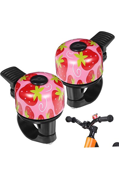 Morvena Picks Vopsea spray pentru bicicletă, clopoțel cu model căpșuni