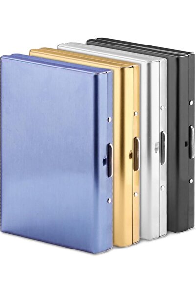 STARSTAR 4-Pack RFID-Shielded Holder, SS Ultra-Thin Compact Wallet, Metal Har...
