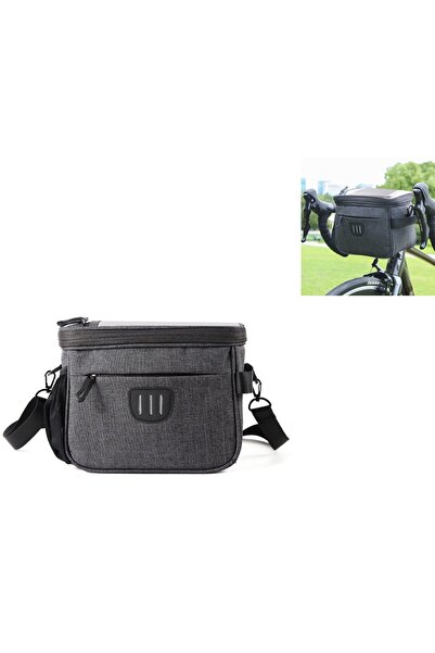 STARSTAR Black Waterproof Bicycle Handlebar Bag, Multi-Compartment Front Fram...