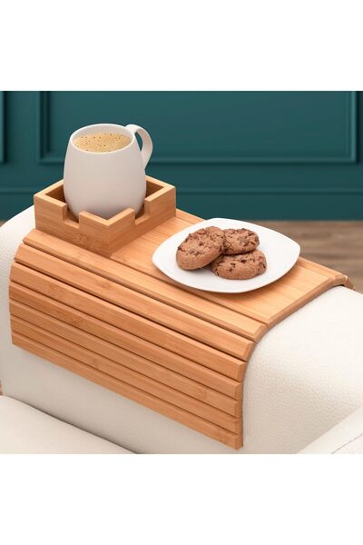 STARSTAR Bamboo cup holder - sofa tray & cup holder, For sofas, can hold drin...