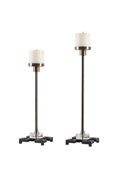 UTTERMOST Montag Crystal Candleholders, S/2