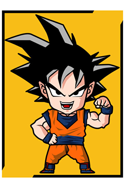 Gabcom Tablou Multilayer din Lemn – Goku Mini – Dimensiune 30 x 25 cm, Decor ...