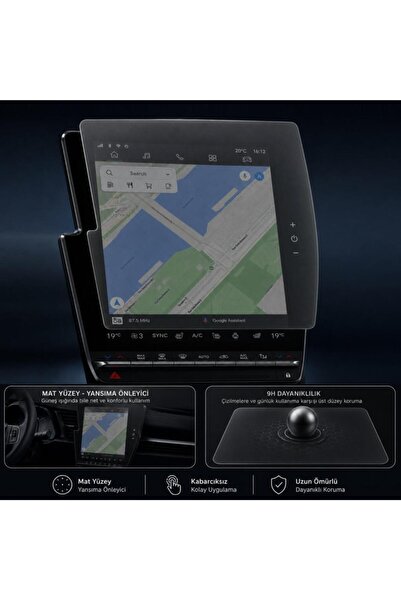 Engo Renault Scenic E-Tech Mat Ekran Koruyucu Multimedya 12 inç