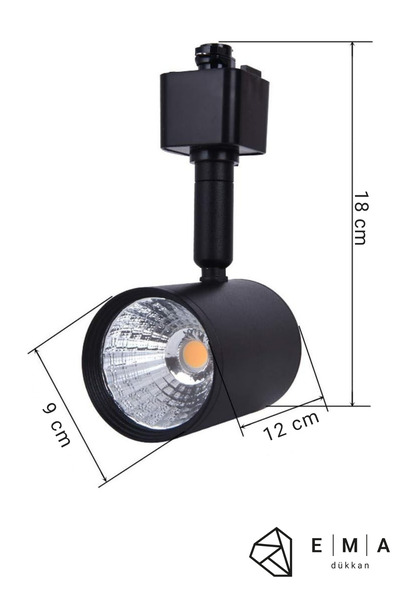 Ema Dükkan 30W Ray Spot 2700 Lümen Siyah Gövde Gün Işığı – Mağaza, Restoran v...