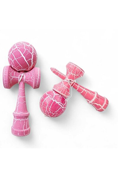 OEM Kendama Profesionala- Culoare Roz, Model Crapat si ata cadou