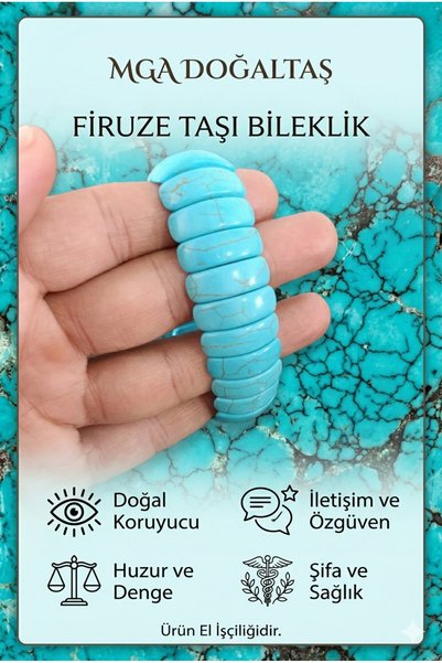 welmg Turquoise Stone Bracelet - Turquoise Bracelet - Women's Bracelet - Men'...
