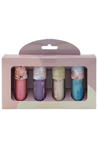 SENCE Set, Lip Gloss, 4 Variants, 2 X 4.5 ml Shine, 2 X 4.5 ml Shimmer