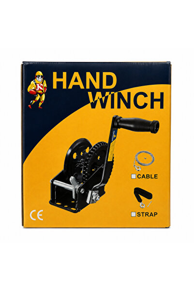 HAND WİNCH 1000 Kg Kollu El Vinci Çelik Halatlı Manuel El Vinci Ağır Yük Çekm...