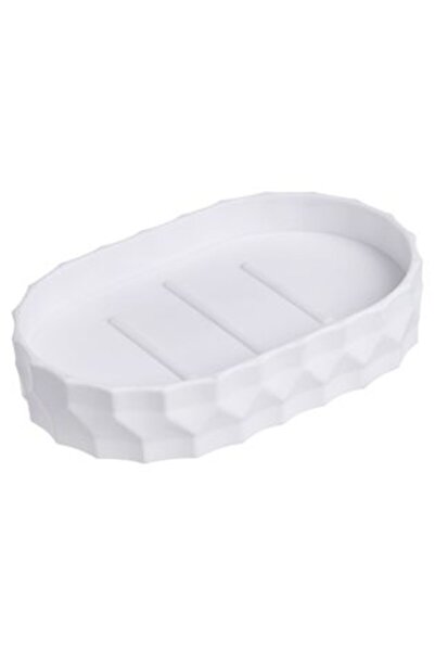 BAMI NETWORK Savoniera ovala plastic alb model fagure 3x9cm