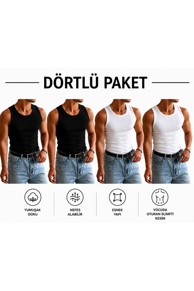 Livik Men's Halter Collar Ribbed Fabric Slimfit Lycra Undershirt for Sports a...