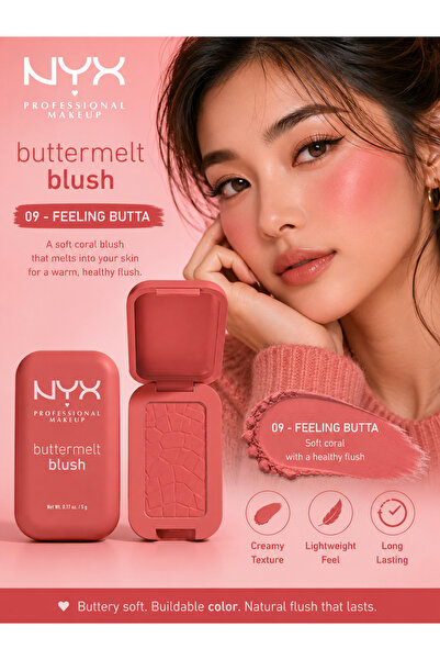 NYX Professional Makeup NYX ( ) Buttermilk Blush 09 Feeling Butta - 5g