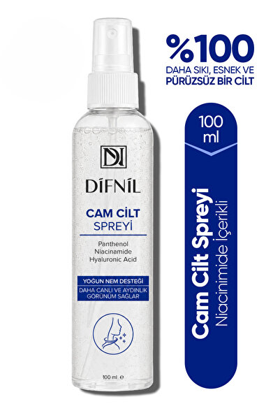 DİFNİL Cam Cilt Spreyi | Yoğun Nem Veren Yüz ve Boyun Bakım Spreyi 100 ml | A...