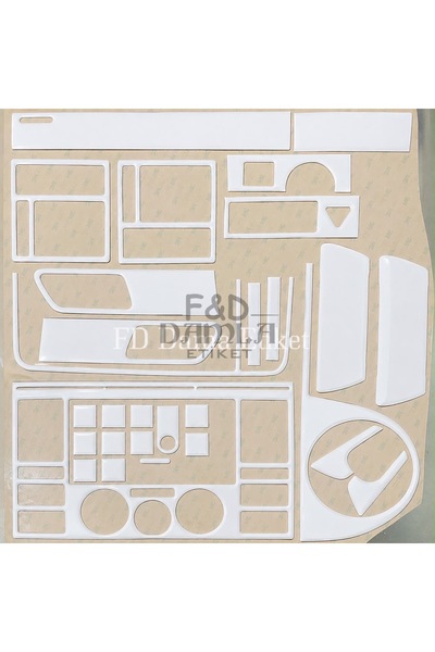 FD Damla Etiket Volkswagen Transporter T5 Dashboard Console Trim Front Chest ...