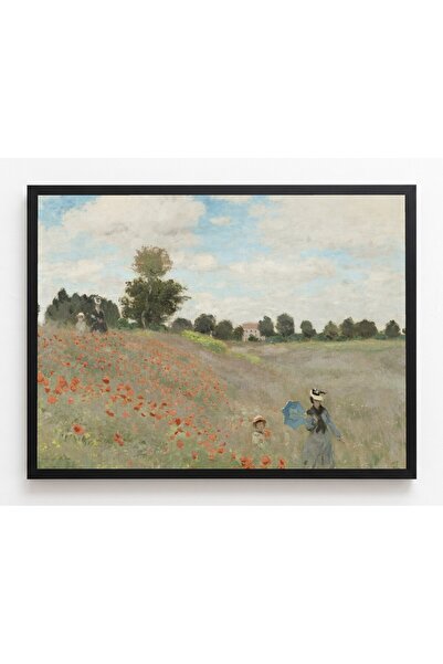 CraftedByPi Monet Gelincik Tarlası Çerçevesiz Poster 30x42 cm A3 Tablo Empres...