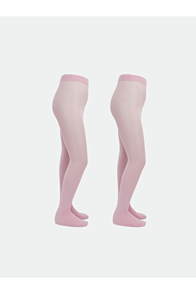 LC Waikiki Alita City Girls' Thin Pantyhose with Difference in Color, Pack of 2