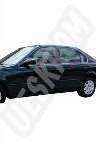 ueskrom Honda Civic Vtec2 Uyumlu Krom Cam Çıtası 2002-2006 Arası 4Prç.