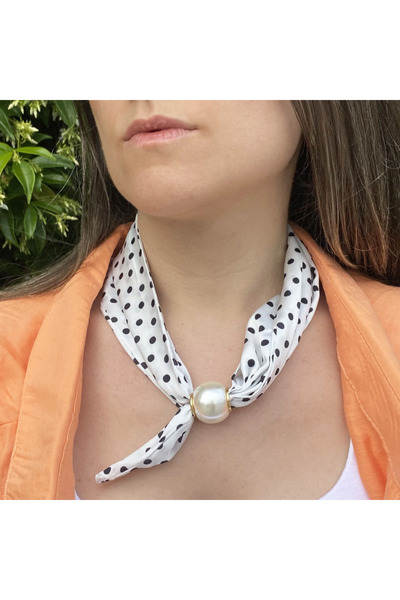 Gox Accessories Magnetic Tailed Pearl Scarf