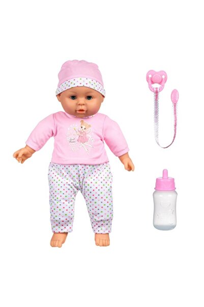 BAMI NETWORK Papusa bebelus cu sunet si suzeta 38cm pentru fete 3+ ani