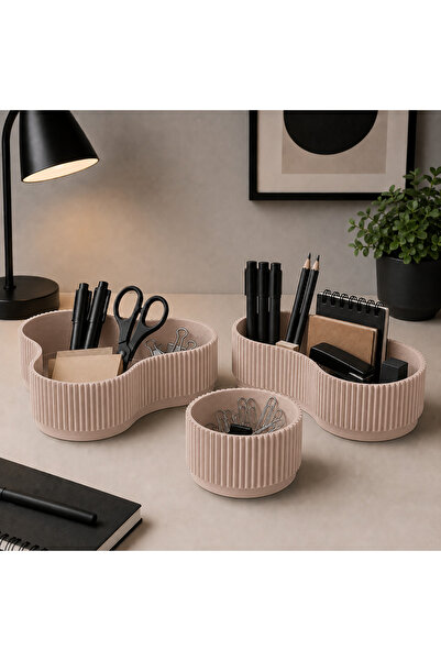 UCSESUAR 3’lü Modüler Masaüstü Organizer Seti 3D Baskı Kalemlik ve Ofis Düzen...