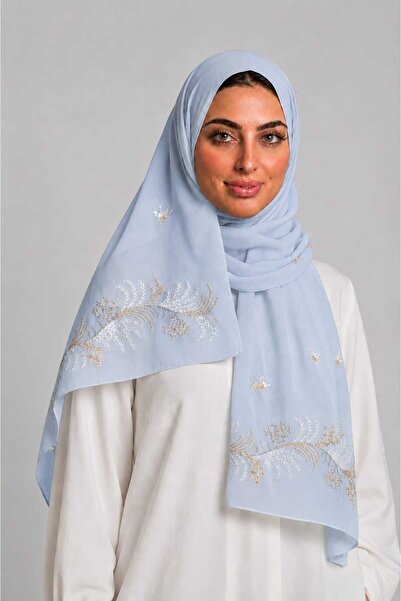 Veil Designer طرحه بوال طبقتين بتطريز ذهبي علي كامل الطرحه 190*60 لا توجد أيّ...