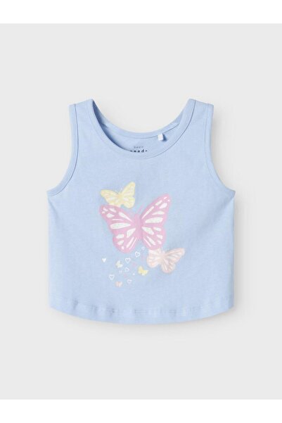 Name it Μπλούζα αμάνικη κορίτσι "Butterflies" γαλάζια