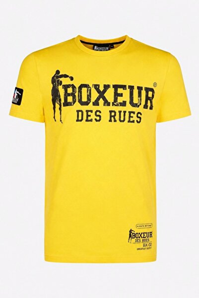 Boxeur Des Rues Tricouri bărbătești, pachet de 3, croială slim: Alb/Auriu + Albastru/Alb + Galben/Negru