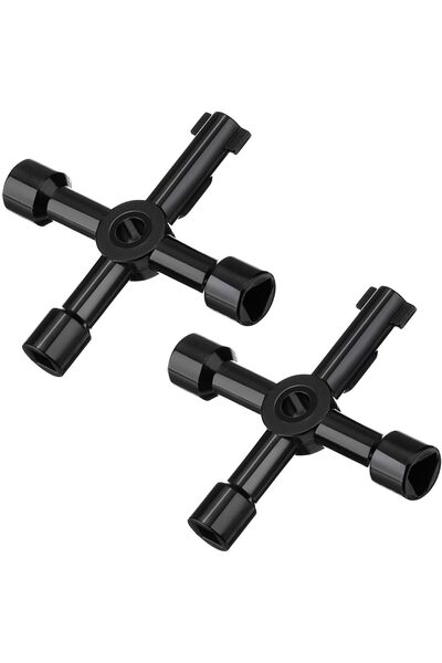 STARSTAR 2-Piece Set of Electrical Cabinet Panel Keys - Phillips Wrench - Black