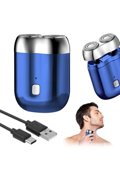 STARSTAR IPX7 Waterproof Mini 7000 RPM Electric Shaver with Magnetic Head (Blue)