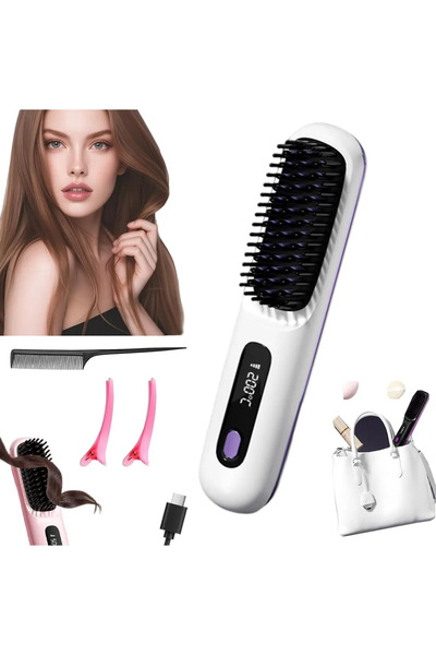 STARSTAR multi-functional product combines a comb, straightener, cordless hai...