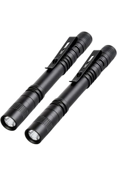 STARSTAR Pen-style flashlight, 2-pack LED pen-style flashlight with clip, min...