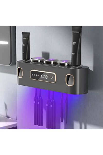 STARSTAR Toothbrush holder for UV disinfection Wall dispenser for toothpaste ...