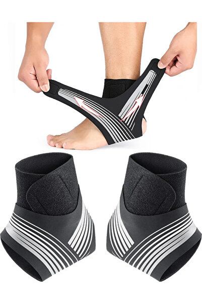 STARSTAR 2-pack breathable compression ankle orthotics, unisex, elastic sprai...