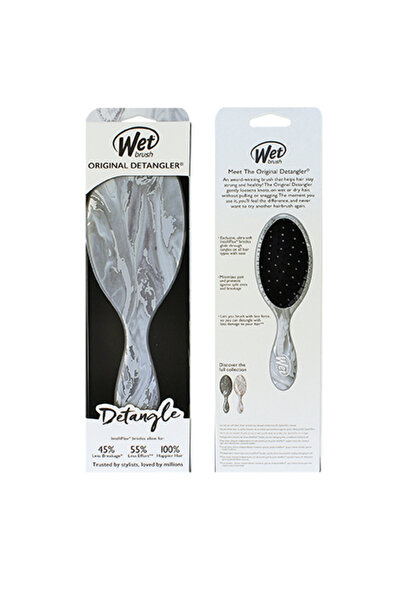 Wet Brush Оригинална четка за разплитане на коса с метален мраморен ефект – С...