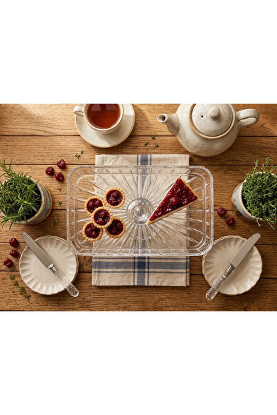 Paşabahçe Elegant Ayaklı dikdörtgen servis tabağı 1 adet.