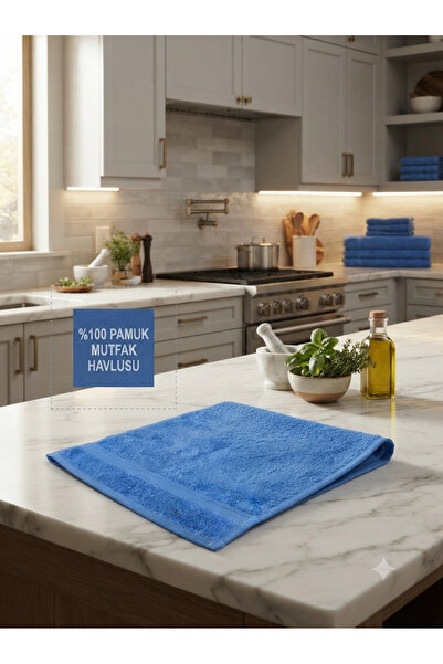 AYSİ HOME TEKSTİL Mutfak & Lavabo Havlusu %100 Pamuk Premium Kalite 30x30 ölçüde
