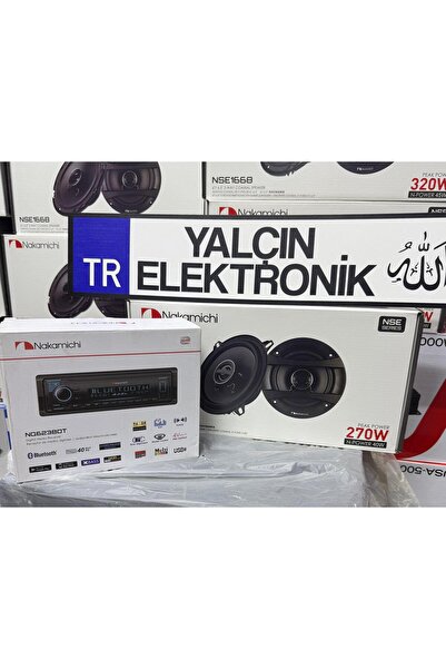 NAKAMICHI Nakamıchi623bt 40band ekolayzır usb aux 1328 Coaxıal 13cm 270W hopo...