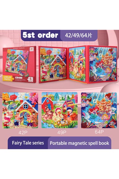 Choice DATGO-10 Magnetic Puzzles Portable Book Vehicle Ocean Dinosaur Jigsaw ...
