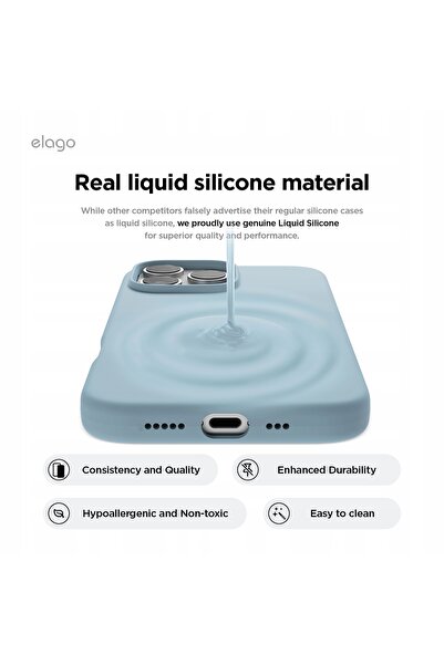 NO BRAND Husă pentru iPhone 16 Pro Max, din silicon Elago, cu MagSafe, Albast...