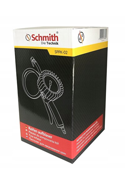 SCHMITH Pistol pentru umflarea anvelopelor, manometru 16 bar, furtun 1m
