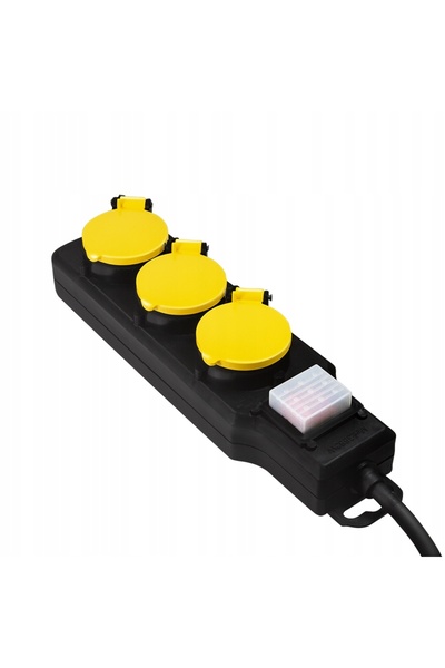 LogiLink Prelungitor cu 3 prize, IP44, 1.5m, 3600W, întrerupător