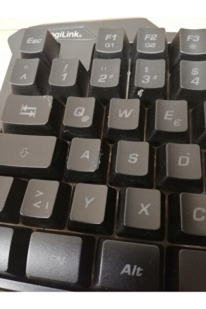LogiLink Tastatură de gaming cu o singură mână, retroiluminată LED RGB, cu su...
