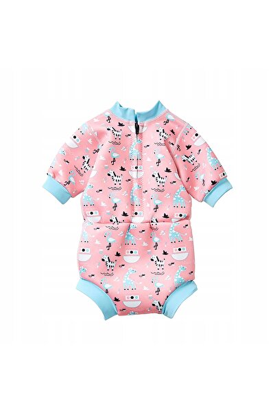 NO BRAND Costum de înot pentru copii Splash, roz, mărimea M