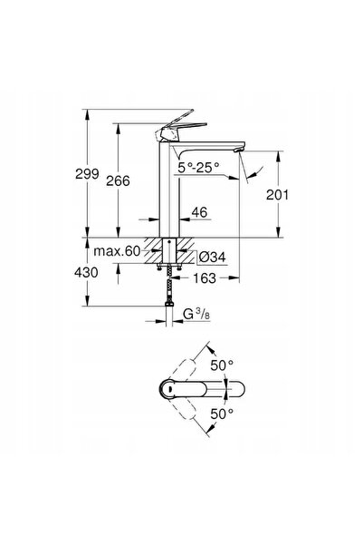 Grohe EUROSMART COSMOPOLITAN baterie lavoar cromată