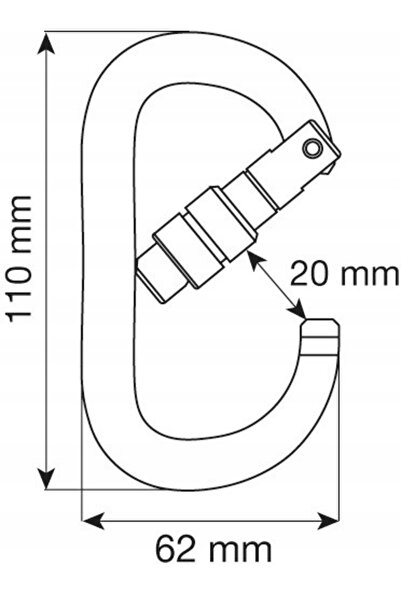NO BRAND CAMP Carabină de alpinism Oval XL Lock albastră