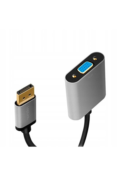 LogiLink Adaptor DisplayPort la VGA Full HD 1080p Aluminiu Gri 0,15m