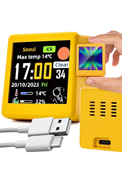 Renew Force MINI STAȚIE METEOROLOGICĂ, CEAS ELECTRONIC LED, WIFI, DIGITAL, IN...