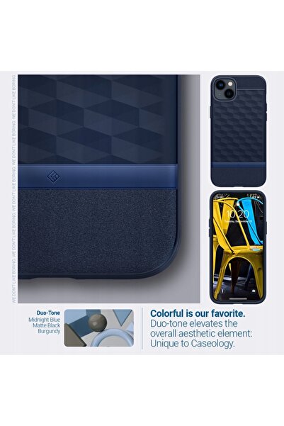 Spigen Husă pentru iPhone 14 Plus, caseology parallax, design 3D, husă mată