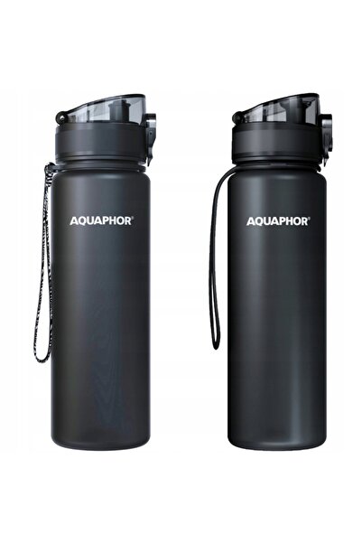 Aquaphor Sticlă de apă cu filtru City 0.5l negru 2 bucăți