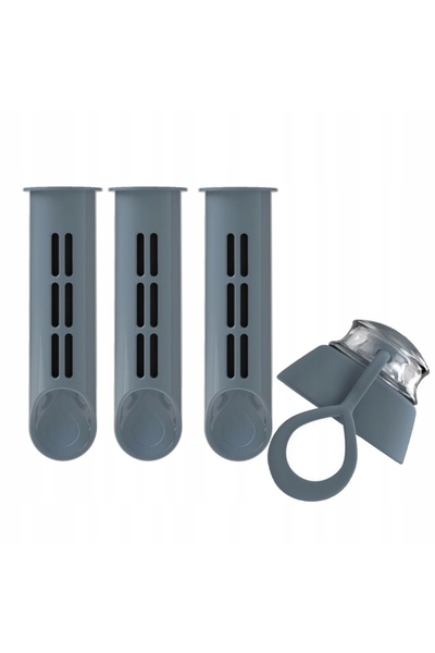 Dafi Set de 5 filtre pentru sticle, gri moale, 0,7l, cu capac cu filet