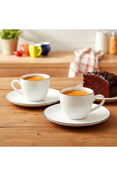 Orion 2x Căni mici pentru cafea espresso, porțelan alb, 100 ml